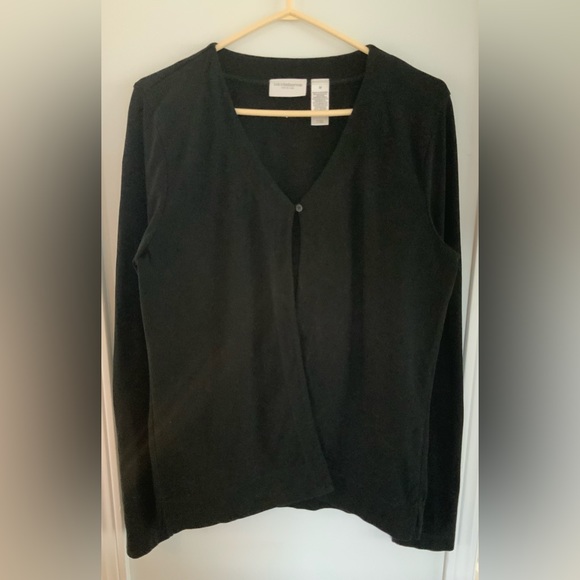 Liz Claiborne Two Piece Set-Black Cardigan and Skirt Size Large - Picture 3 of 11